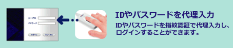 IDやパスワードを代理入力