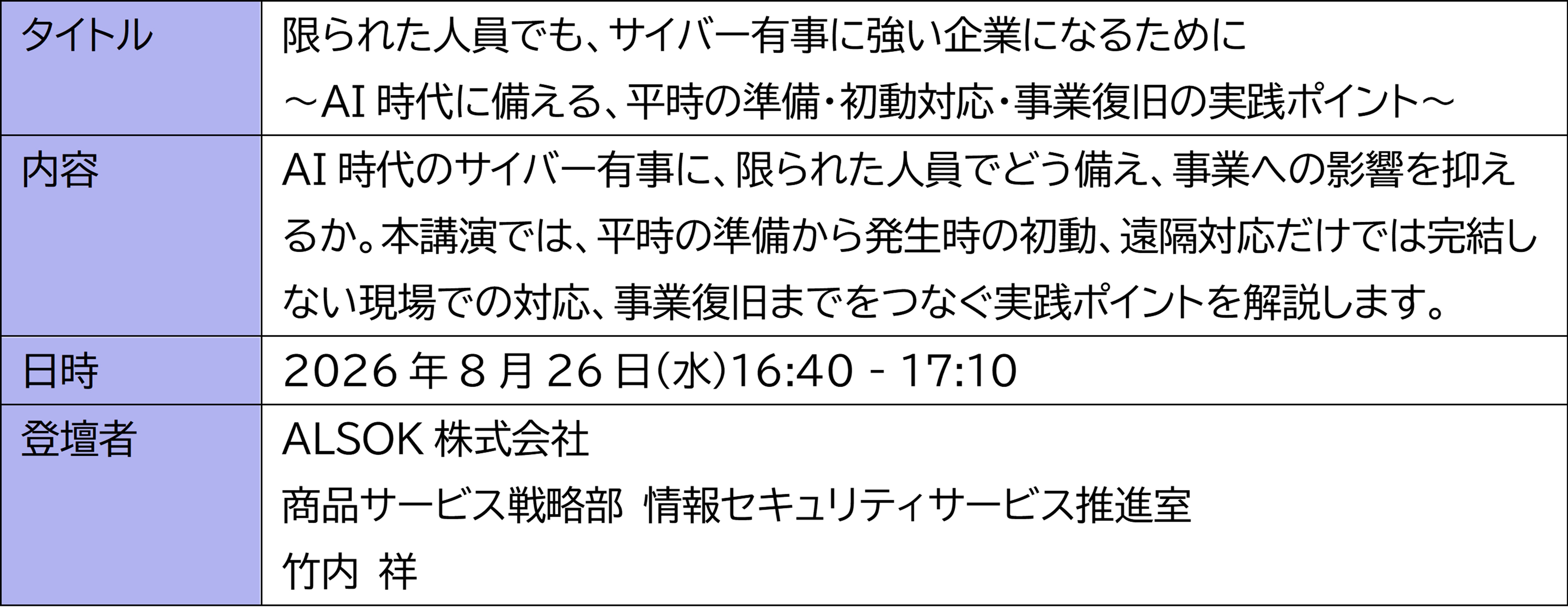 講演概要