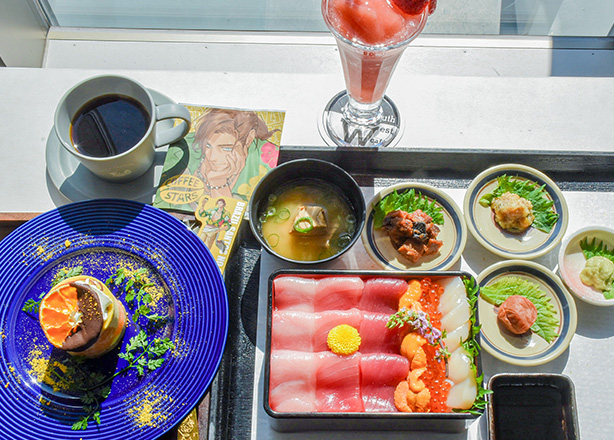 南紀串本よしだ本鮪重～極～、有田郡みかんとナッツの生ケーキ、和歌山産まりひめいちご100パーセントジュース、コーヒースターズ