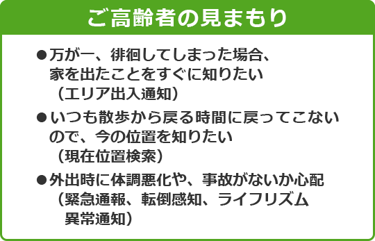 ご高齢者の見まもり