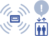 エレベーターに異常があると機器が感知