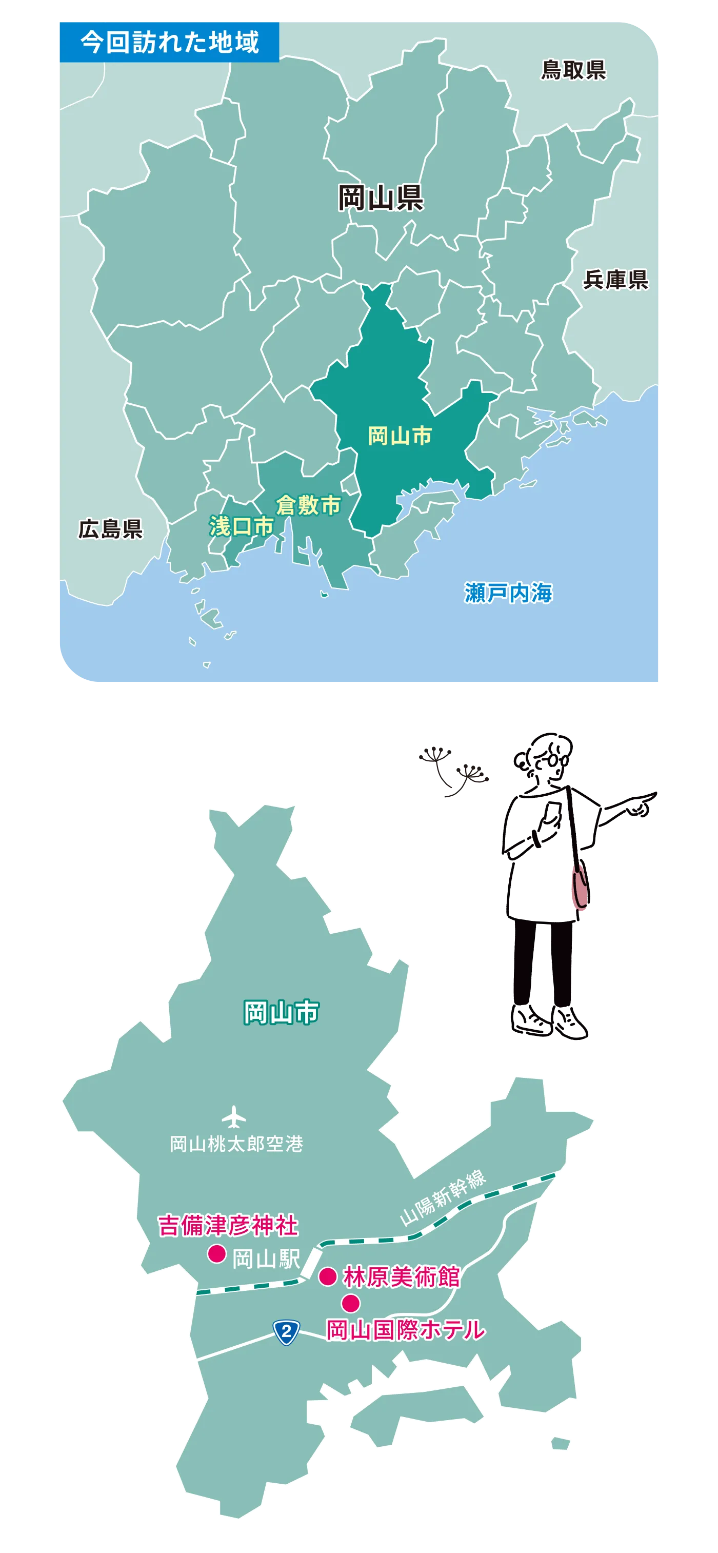 岡山エリア訪問MAP