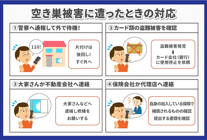 空き巣被害に遭ったときの対応