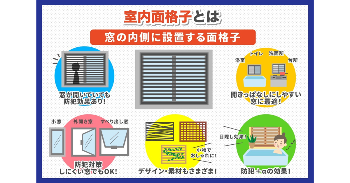 室内面格子の防犯効果は?