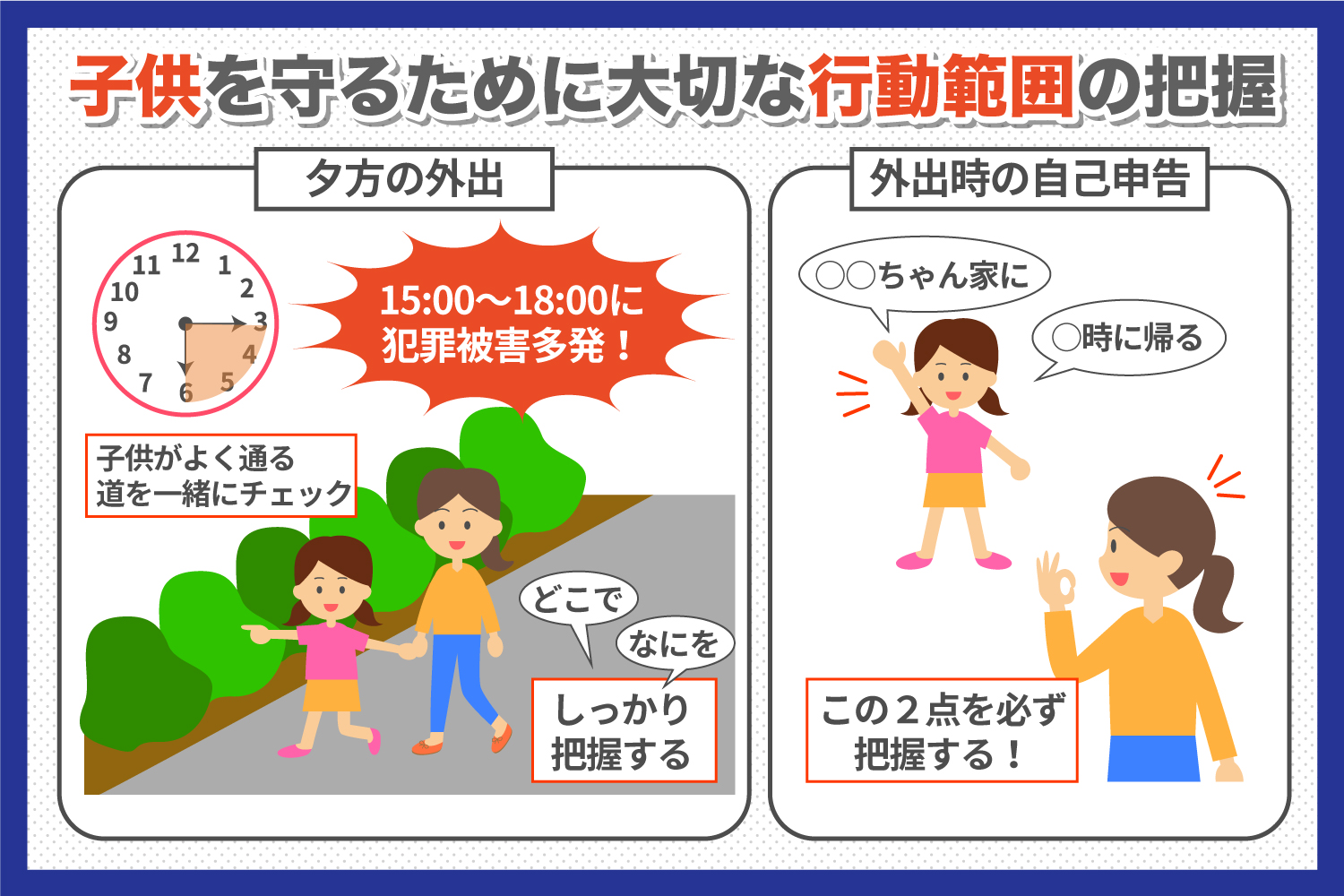 子供を守るために大切な行動範囲の把握