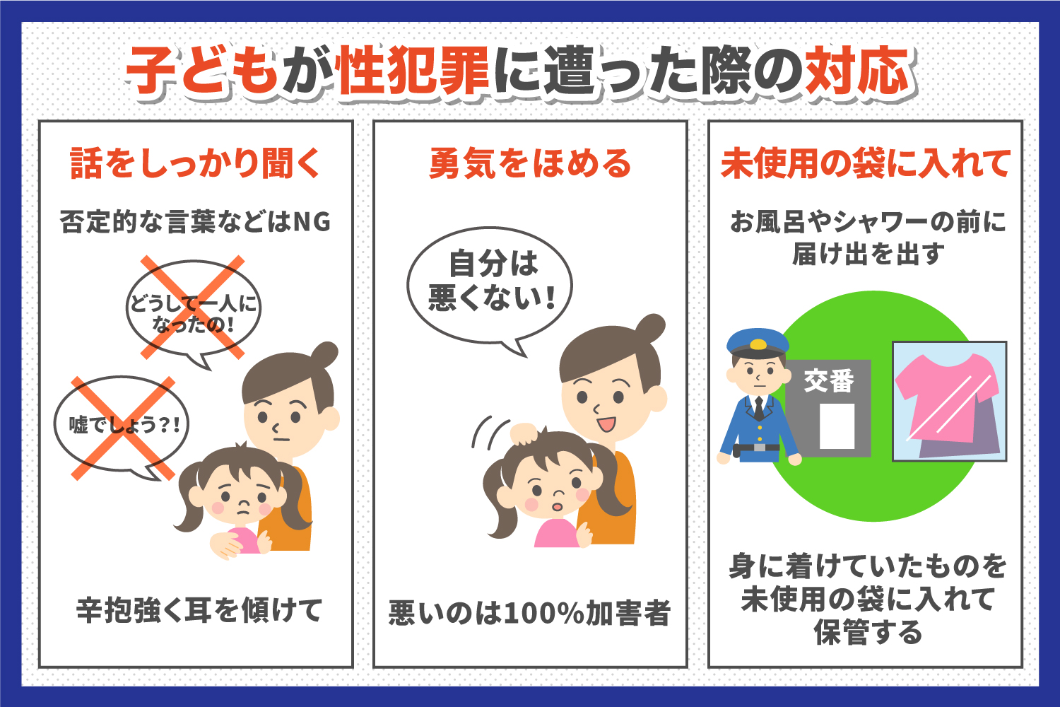 子どもが性犯罪に遭わないための対策