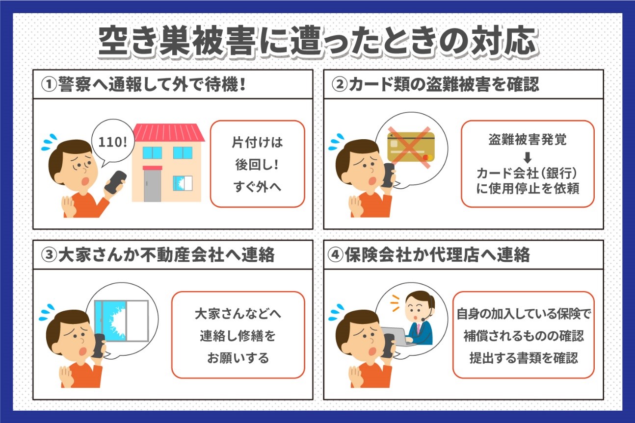 空き巣被害に遭ったときの対応