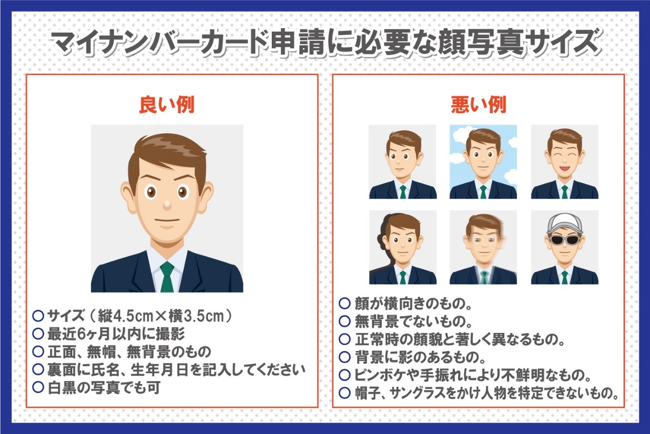 マイナンバーカード申請に必要な顔写真サイズ