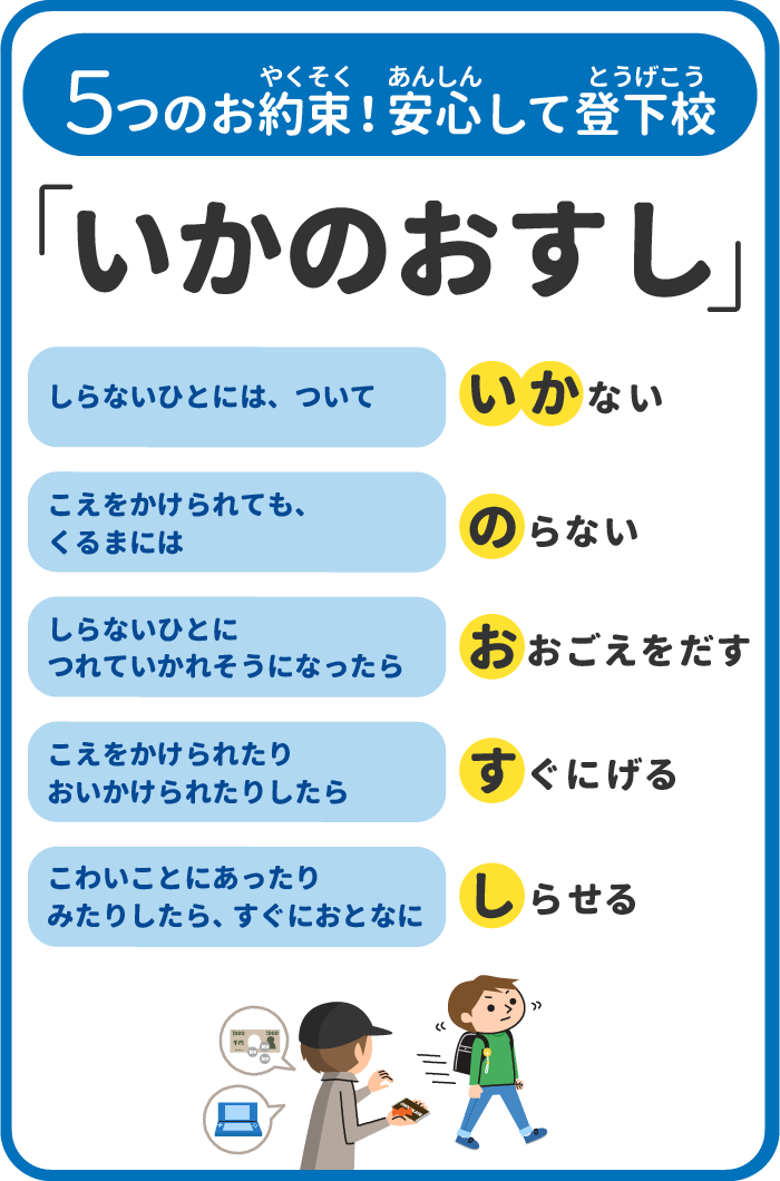 小学生の防犯の基本は「いかのおすし」 01