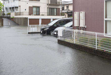 冠水した道路
