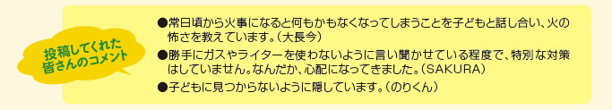 投稿してくれた皆さんのコメント